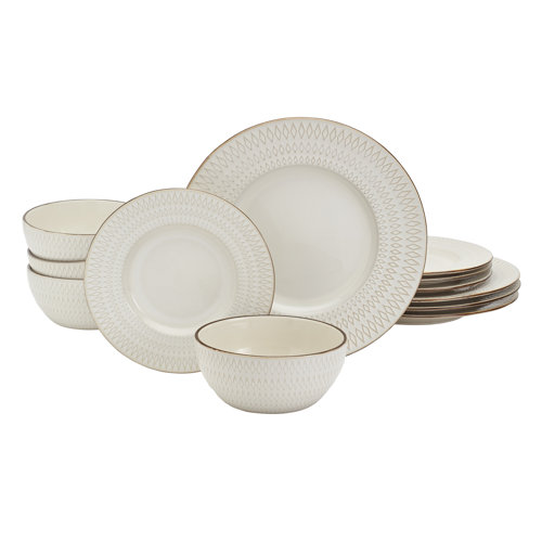 Tabletops Gallery Embossed Dinnerware Tabletops Gallery 12PC Set Wayfair